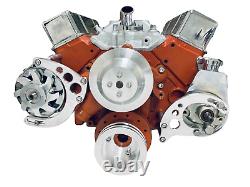 Small Block Chevy Alternator & Power steering Brackets Long Water Pump LWP SBC 2