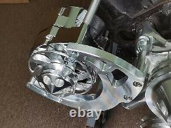 Small Block Chevy Alternator and Power Steering Brackets Combo Long Pump SBC 350