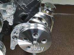 Small Block Chevy Alternator and Power Steering Brackets Combo Long Pump SBC 350