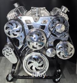 Small Block Chevy Aluminum Complete Serpentine Kit Front Drive System SBC350 SWP