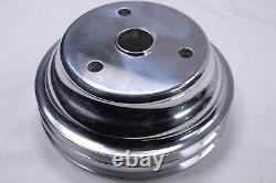 Small Block Chevy Aluminum Pulley & Bracket & Power Steering Long Water Pump Kit