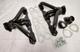 Small Block Chevy Black Painted Tight Fit Exhaust Headers Angle Plug Heads SBC