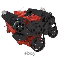 Small Block Chevy Black Serpentine System All Inclusive Sbc 350 383 Stroker 400