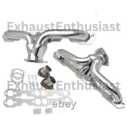 Small Block Chevy Block Hugger Headers Exhaust Ceramic Coated Angle Plug Head