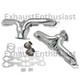 Small Block Chevy Block Hugger Headers Exhaust Ceramic Coated Angle Plug Head