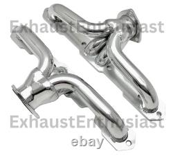Small Block Chevy Block Hugger Headers Exhaust Ceramic Coated Angle Plug Head