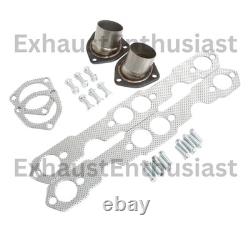Small Block Chevy Block Hugger Headers Exhaust Ceramic Coated Angle Plug Head
