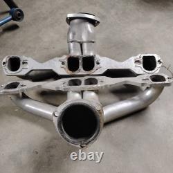 Small Block Chevy Blockhugger Plain Steel Exhaust Headers Sanderson SBC CC134-P