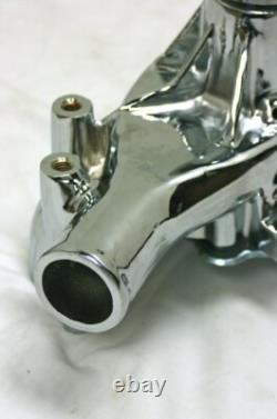 Small Block Chevy CHROME Long Water Pump 2/3 Groove Chrome Crankshaft Pulley Kit