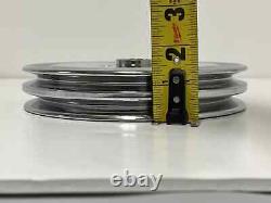 Small Block Chevy CHROME Short Water Pump & 2 / 2 Groove Crankshaft Pulley Kit