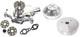 Small Block Chevy CHROME Short Water Pump + 2 / 3 Groove Crankshaft Pulley Kit