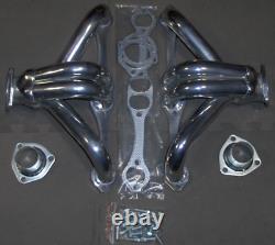 Small Block Chevy Ceramic Coated Hugger Headers Shorty 350 400 SBC DISPLAY