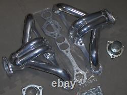 Small Block Chevy Ceramic Coated Hugger Headers Shorty 350 400 SBC DISPLAY