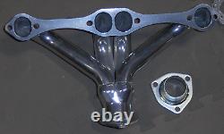 Small Block Chevy Ceramic Coated Hugger Headers Shorty 350 400 SBC DISPLAY