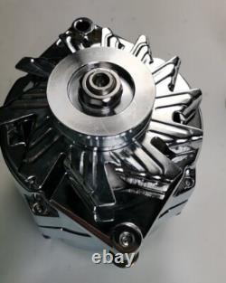 Small Block Chevy Chrome Alternator With Polished Aluminum Bracket SBC 305 350 400