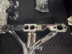 Small Block Chevy Chrome Hugger Headers Shorty Street Rod 350 400 SBC New