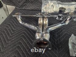 Small Block Chevy Chrome Hugger Headers Shorty Street Rod 350 400 SBC New