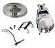 Small Block Chevy Chrome Saginaw Power Steering Pump with SBC Pulley Bracket Kit