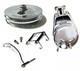 Small Block Chevy Chrome Saginaw Power Steering Pump with SBC Pulley Bracket Kit