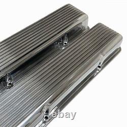 Small Block Chevy Corvette Valve Covers Polished Finned Style Ansen USA