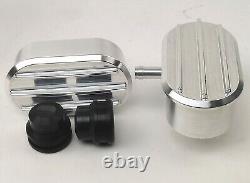 Small Block Chevy FINNED Aluminum Engine Dress Up Kit 12 Air Cleaner Covers PCV
