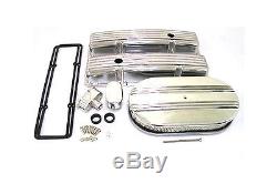 Small Block Chevy FINNED Aluminum Engine Dress up Kit Covers Air Cleaner PCV +