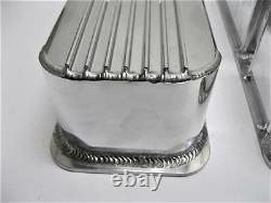 Small Block Chevy Fabricated Polished Aluminum Valve Covers SBC 283 350 Finned