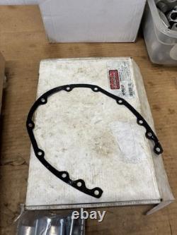 Small Block Chevy Fabricated Valve Covers Plus Edelbrock Timing Cover Chrome