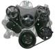 Small Block Chevy Gen 1 Long Pump Black Serpentine Billet Aluminum Pulley Kit