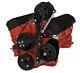 Small Block Chevy High Mount V-Belt System Black Short Water SBC 283 350 400 SWP
