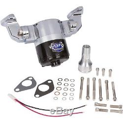 Small Block Chevy High Volume Electric Water Pump SBC 350 GM Flow Chrome