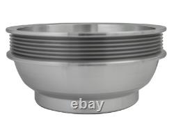 Small Block Chevy Large Diameter 6 Rib Serpentine Crankshaft Pulley 350 CLEAR