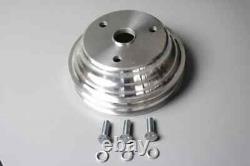 Small Block Chevy Long Water Pump Pulley Kit w Alternator & Power Steering Pump