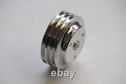 Small Block Chevy Long Water Pump Pulley + Power Steering Alternator Bracket Kit