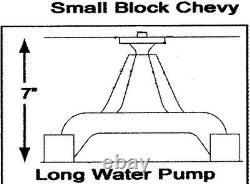 Small Block Chevy Long Water Pump Saginaw Power Steering bracket SBC EWP LWP