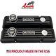 Small Block Chevy MOTION Logo Black Valve Covers and Breather Set Ansen USA