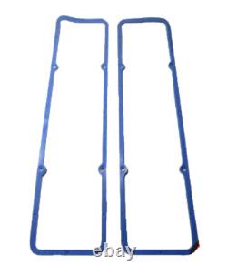 Small Block Chevy Molded Blue Silicone Valve Cover Gasket Pair 383 305 350 400