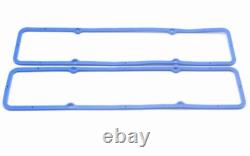 Small Block Chevy Molded Blue Silicone Valve Cover Gasket Pair 383 305 350 400