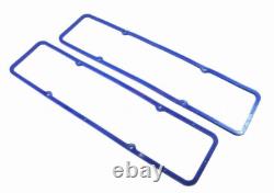 Small Block Chevy Molded Blue Silicone Valve Cover Gasket Pair 383 305 350 400