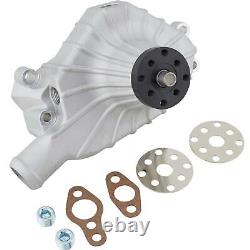 Small Block Chevy Plain Ribbed Aluminum Short Water Pump