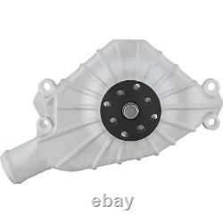 Small Block Chevy Plain Ribbed Aluminum Short Water Pump