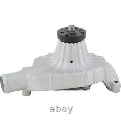 Small Block Chevy Plain Ribbed Aluminum Short Water Pump