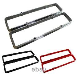 Small Block Chevy Polish Aluminum Valve Cover Spacer Riser 1 SBC Street Hot Rod