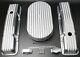 Small Block Chevy Polished Aluminum Ball Milled Valve Covers 12 Air Cleaner Kit