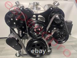 Small Block Chevy SBC 283 350 400 Serpentine Kit Front Drive System Black GM SWP