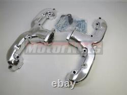 Small Block Chevy SBC 283-350 V8 Ram Horn Ceramic Exhaust Manifold Headers 55up