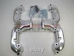 Small Block Chevy SBC 283-350 V8 Ram Horn Ceramic Exhaust Manifold Headers 55up