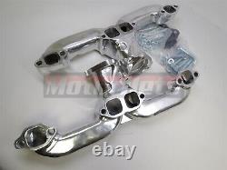 Small Block Chevy SBC 283-400 Ram Horn Ceramic Exhaust Manifold Headers 1955+