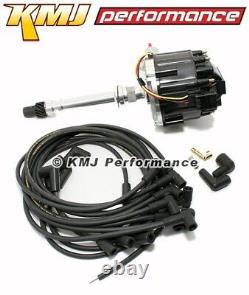 Small Block Chevy SBC 305 350 Black HEI Distributor with 8mm Moroso Plug Wires 90