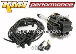 Small Block Chevy SBC 305 350 Black HEI Distributor with 8mm Moroso Plug Wires 90